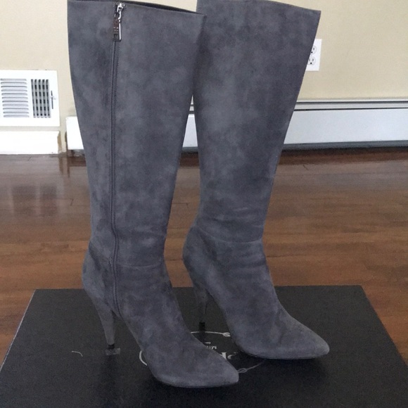 Prada suede knee-high boots - Picture 1 of 6